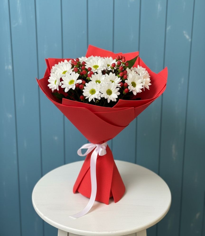 Букет цветов из: Хризантемы в Каз