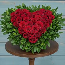 Цветочная композиция из Розы в виде сердца #REPLACE_PRED# Каз