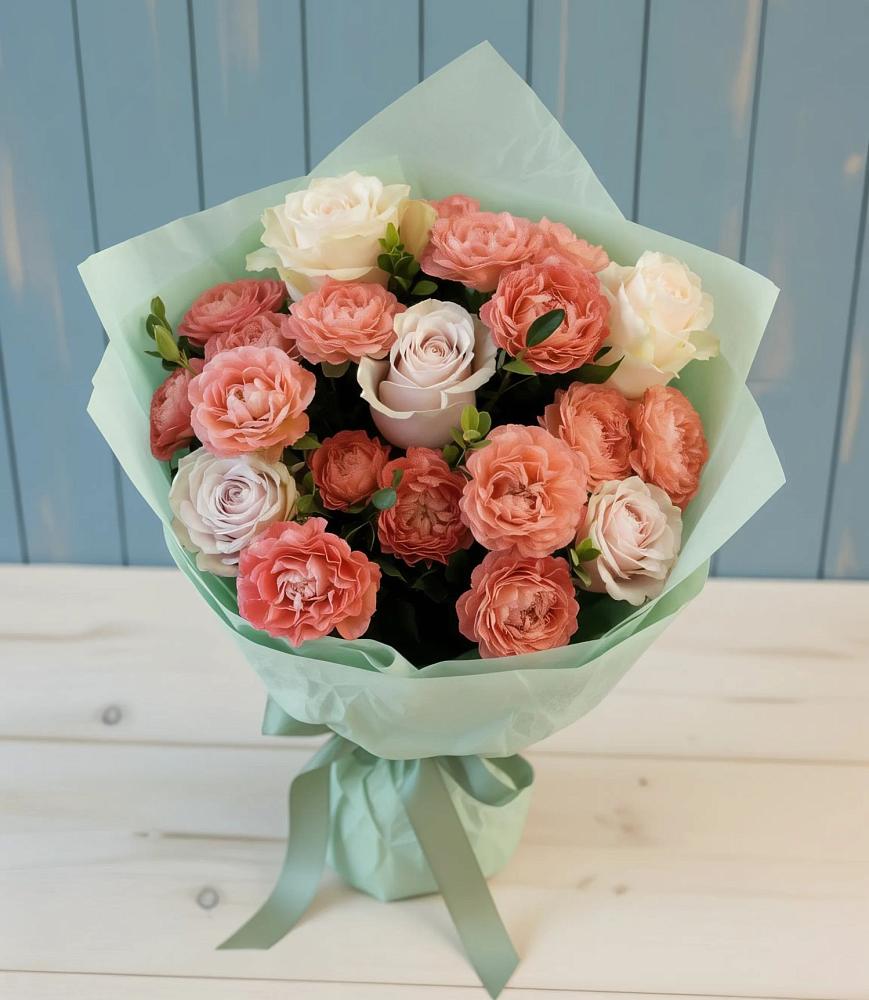 Букет цветов из: Розы в Каз