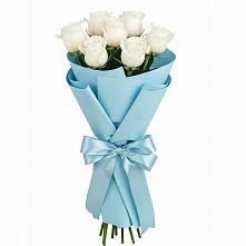 Букет 7 белых роз Проуд в Каз