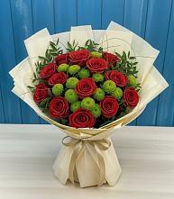 Букет цветов из:  Розы и Хризантемы в Каз