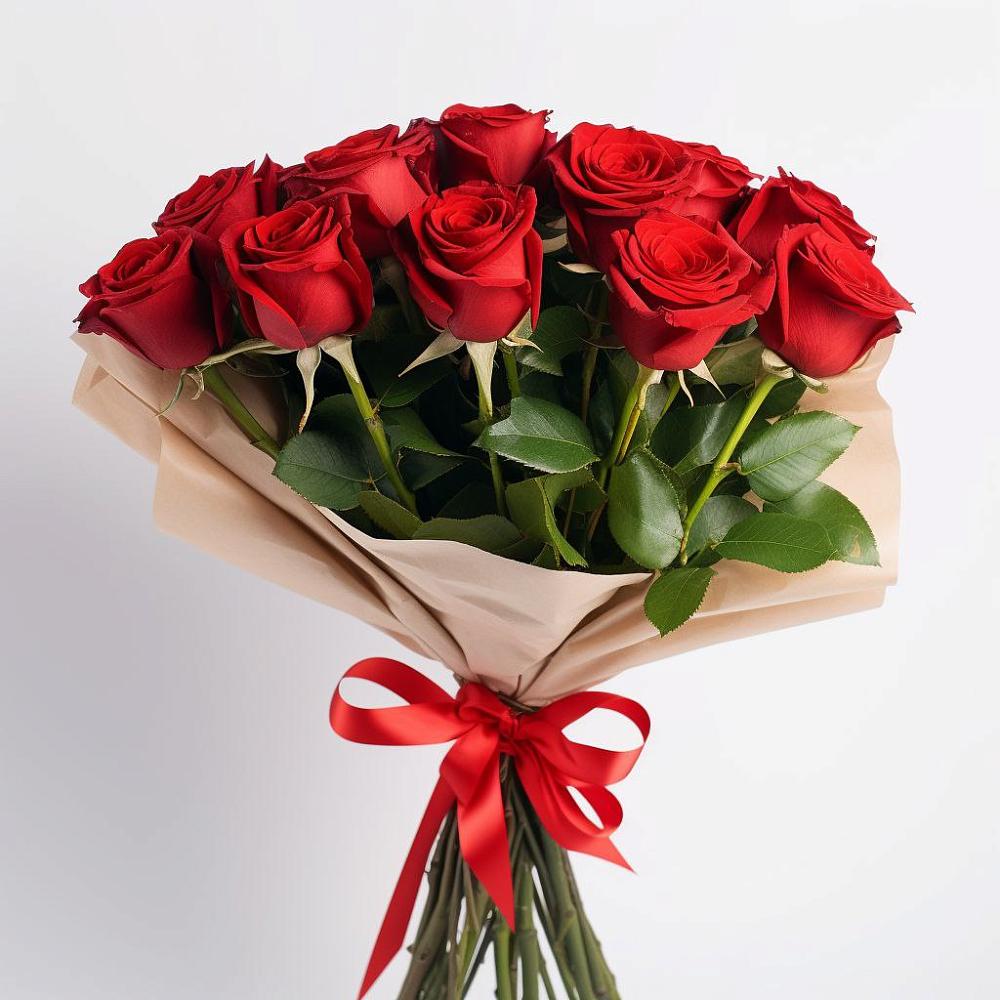 Букет 11 Красных роз Эдлесс Лав в Каз